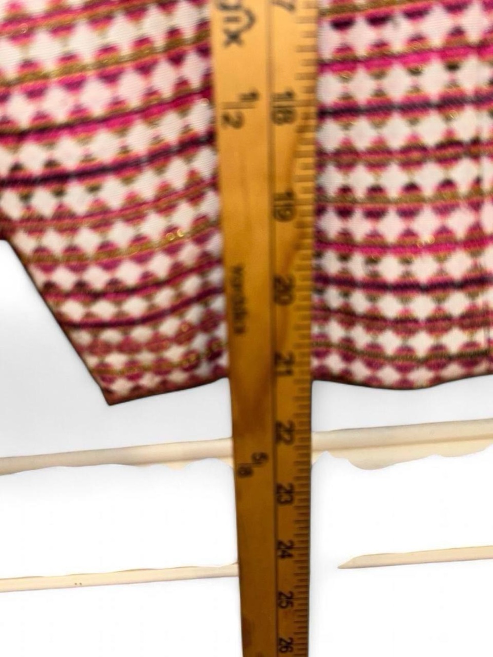 Halogen Pink Multicolor Tweed Jacket Size M Cropped Zip Pocket Blazer - Picture 5 of 9